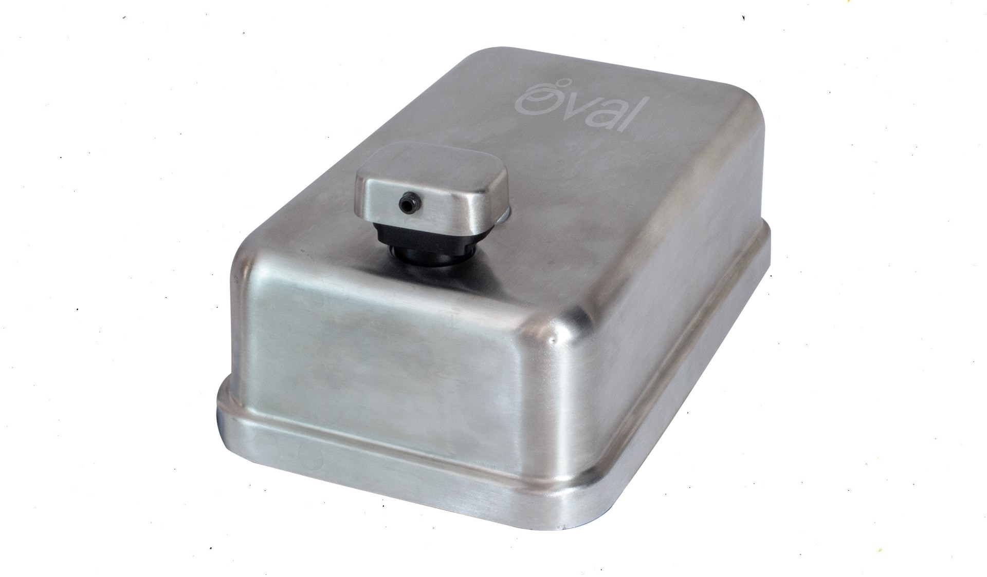 Dispensador Oval para Jabón liquido o Gel antibacterial en Acero Inoxidable 1 Lt