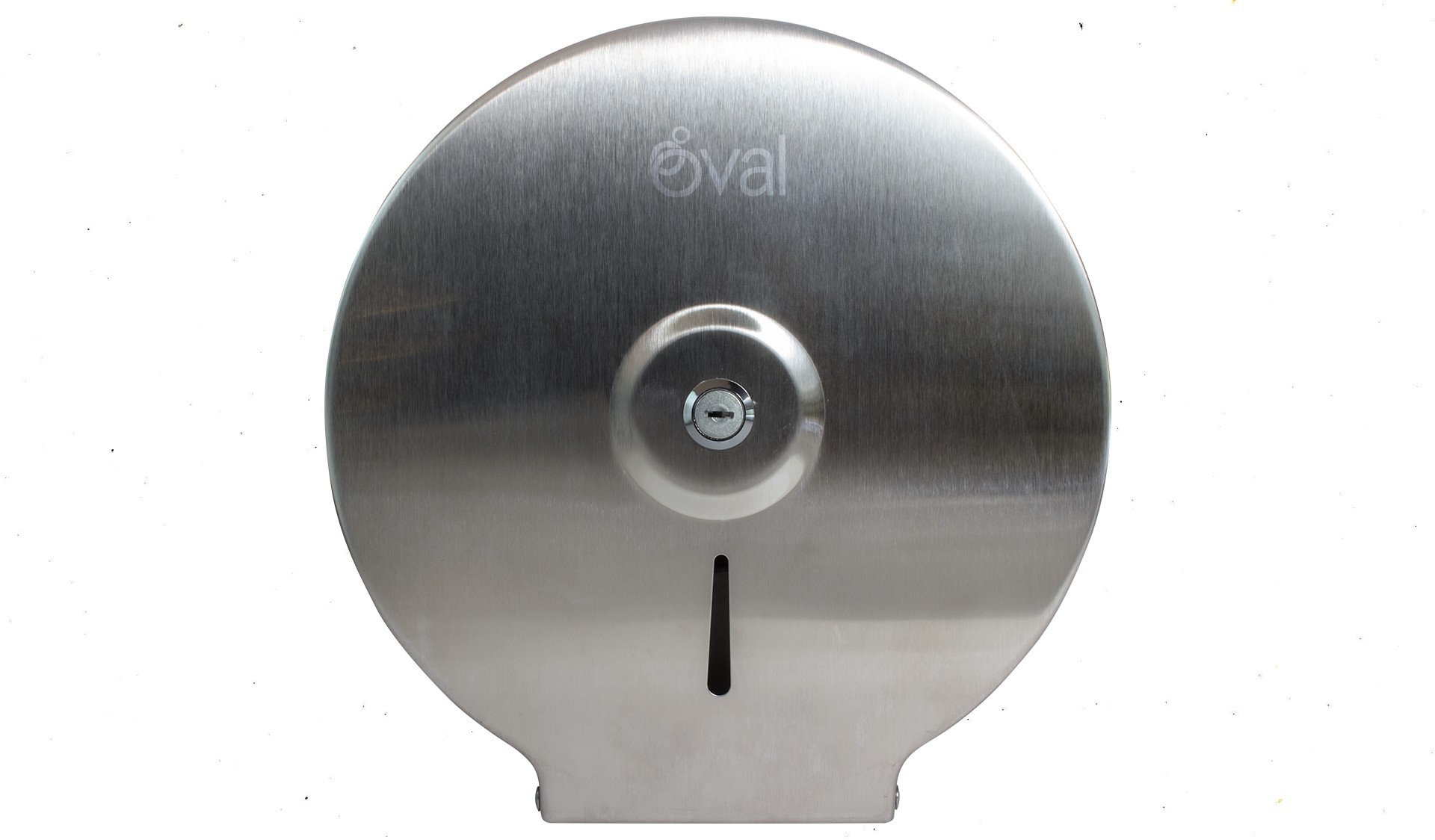 Despachador para Papel Higiénico Jumbo Oval en Acero Inoxidable de 600 Mts 