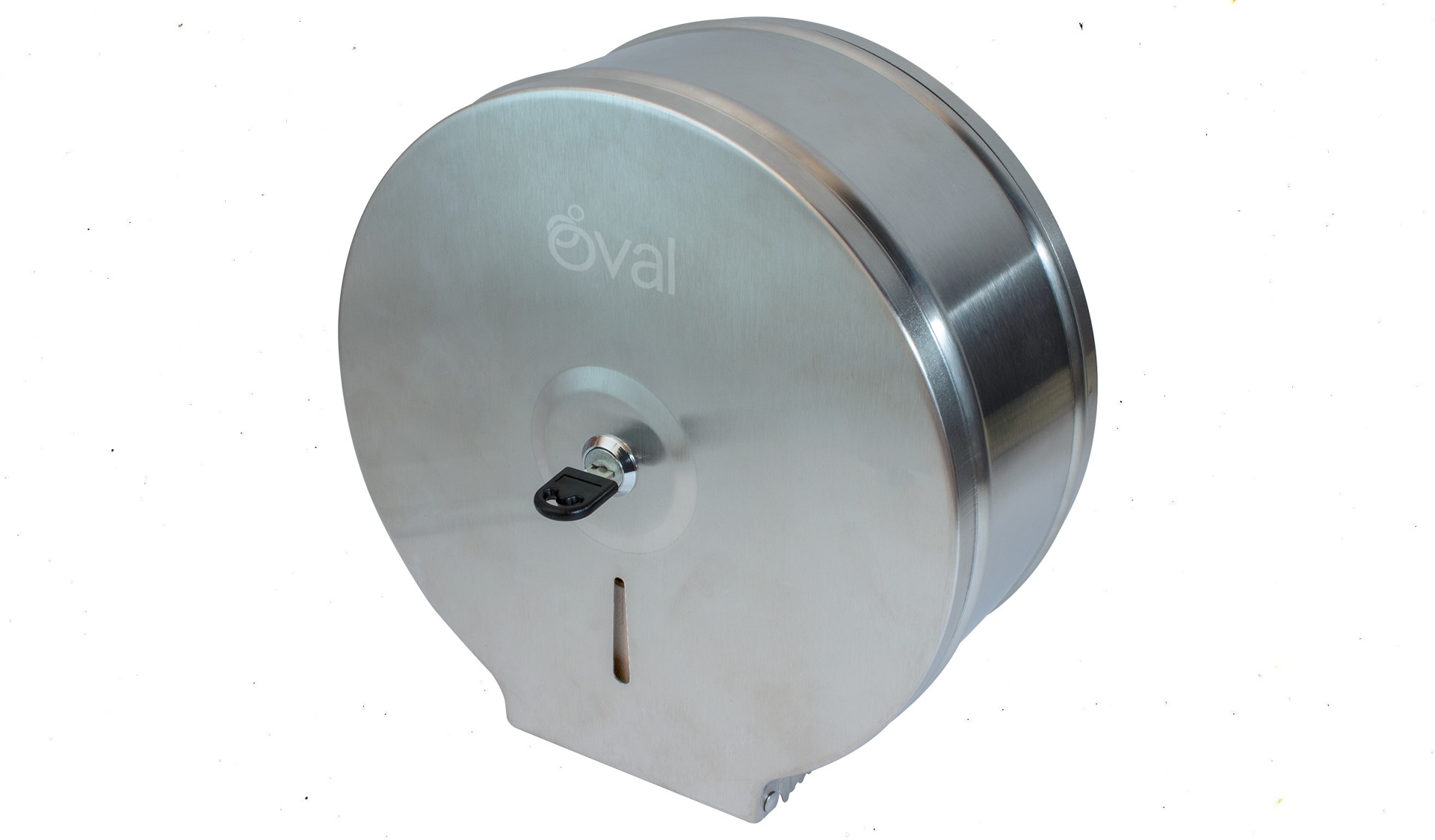Despachador para Papel Higiénico Jumbo Oval en Acero Inoxidable de 600 Mts 