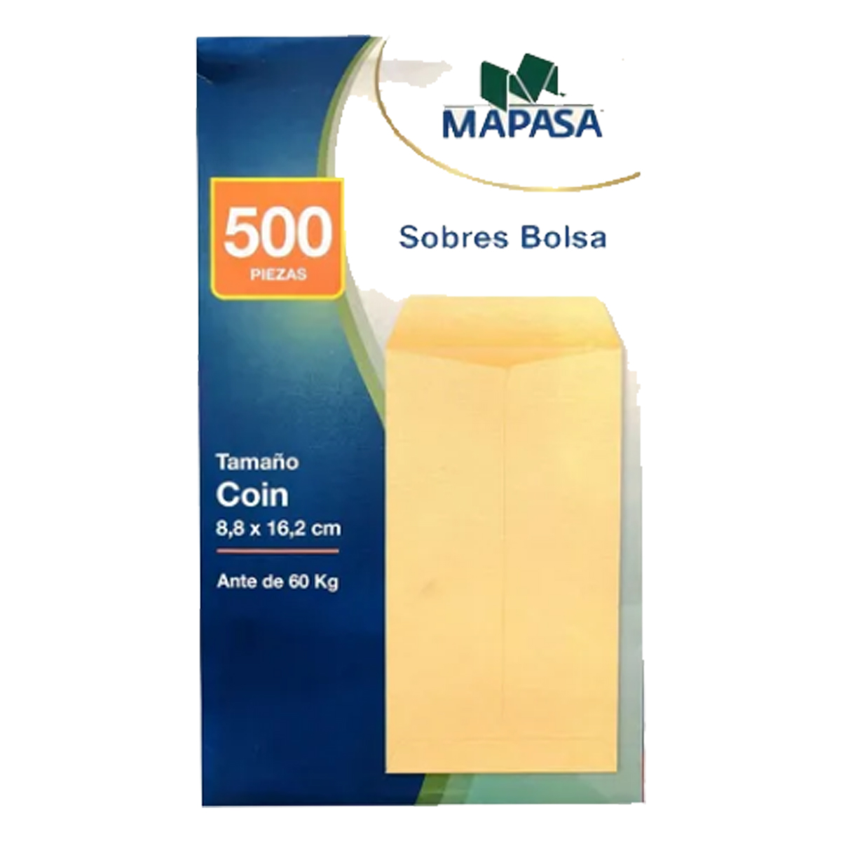 Pack de 500 Sobres Para Nómina Coin Mapasa 8.8 X 16.2 Cm Cst