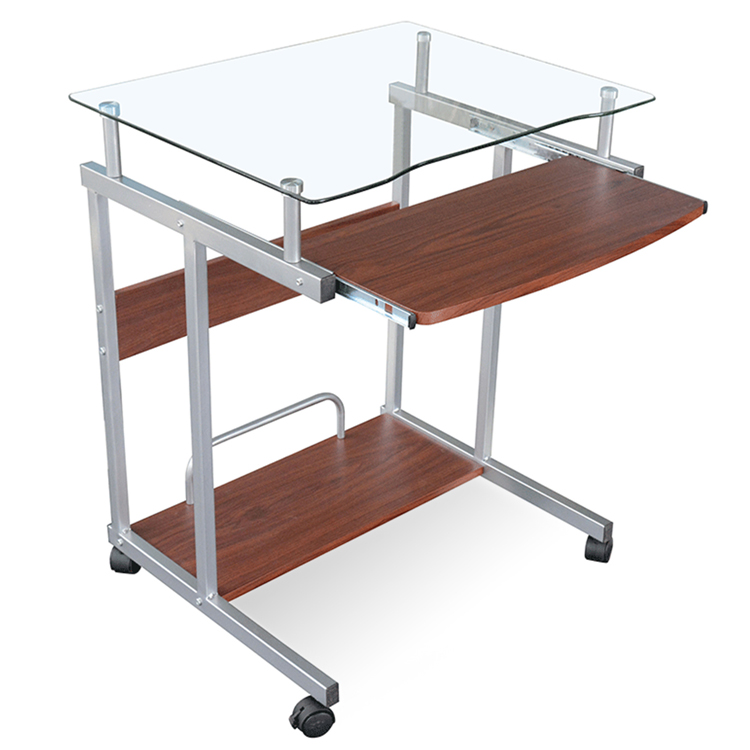 Mesa escritorio madera y cristal silla reforzada con malla mesh secretarial oficina escuela