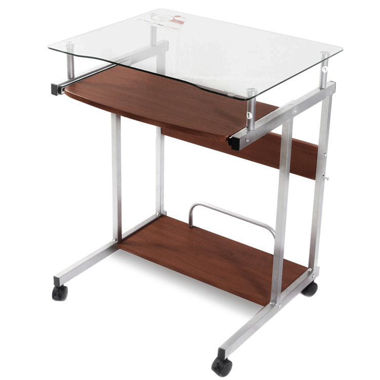 Mesa escritorio madera y cristal silla reforzada con malla mesh secretarial oficina escuela
