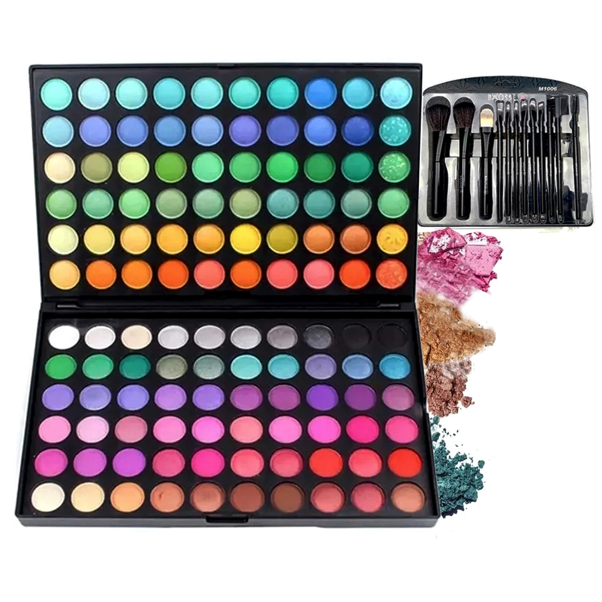 120 Colores Paleta De Sombras Larga Duración Para Maquillaje Mas Set De Brochas .