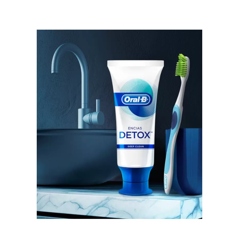 Crema Dental Oral B Encías Detox 4 Piezas Deep Clean