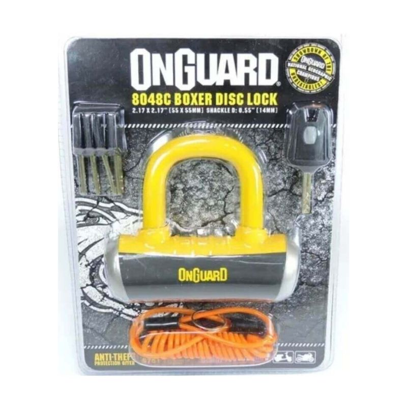 Candado En U Onguard Con Recordatorio De Disco Bóxer 8048c