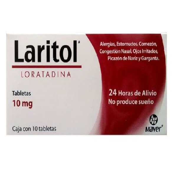 Laritol Loratadina 10mg -- 10 tabletas
