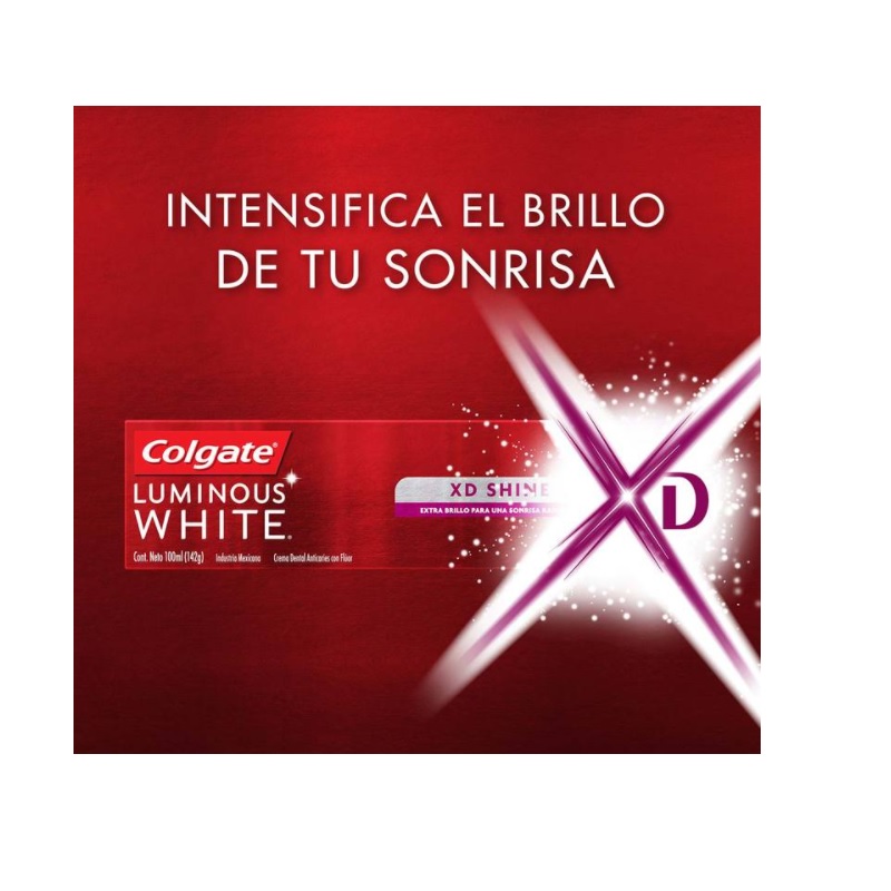 Crema Dental Colgate Luminous White 4 Piezas 100 Mililitros
