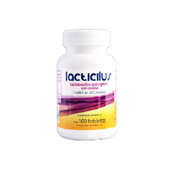 Lacticilus Lactobaciliu sporogenes con avena 100 tabletas