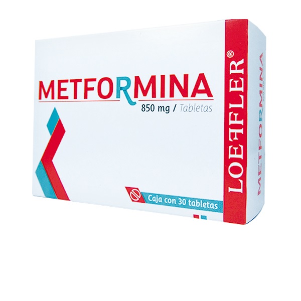 Metformina 850 mg -- 30 Tabletas
