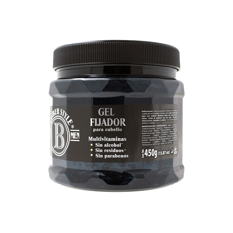 Caja Gel para caballero Barber style for B Men 450gr (12pz) CGBS-450