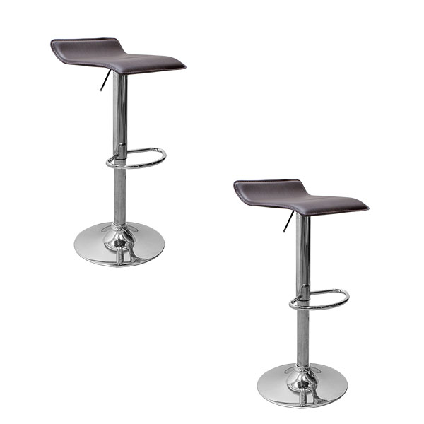 2 Piezas Banco Sam Alto Ajustable para Barra Bar Chocolate