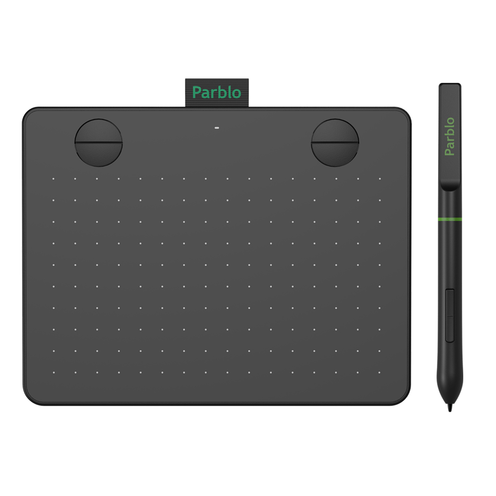 Tableta Digitalizadora Diseño Dibujo 6x4 pulgadas Parblo A640 V2 Negra .