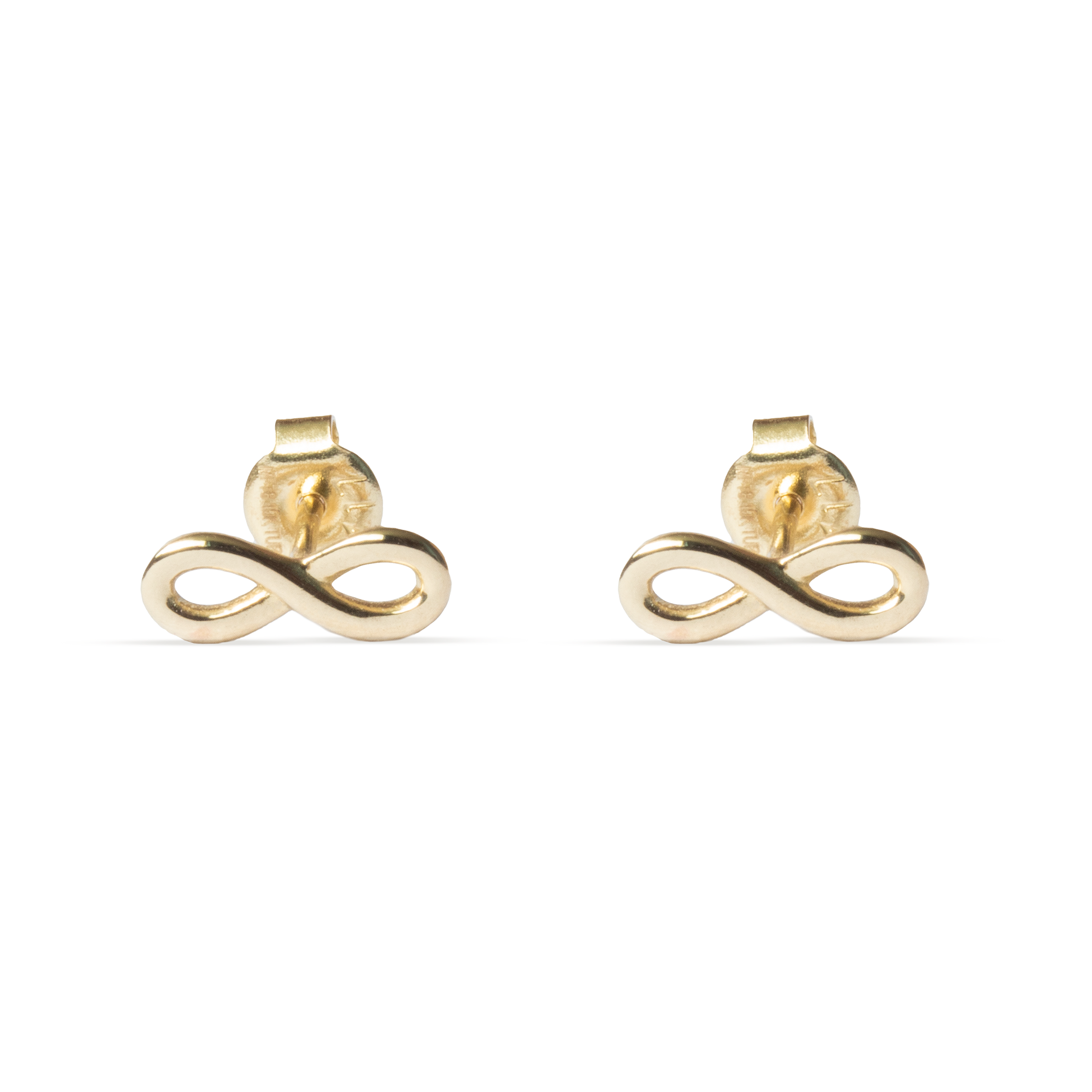 Aretes Infinito Oro Italiano 14 Kilates.