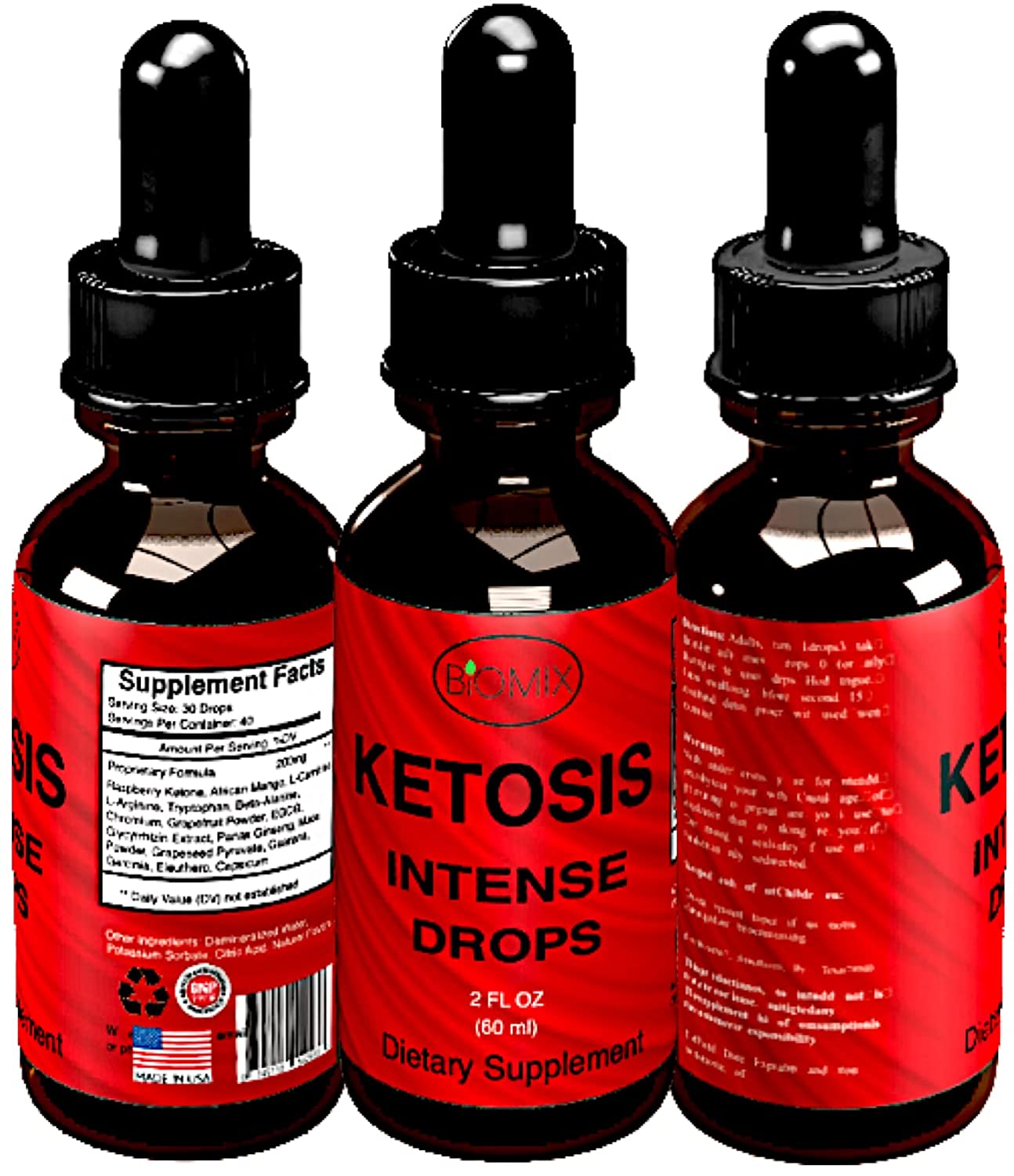 Keto Drops Intense 4x Gotas Keto Hata 40 Días de E U A