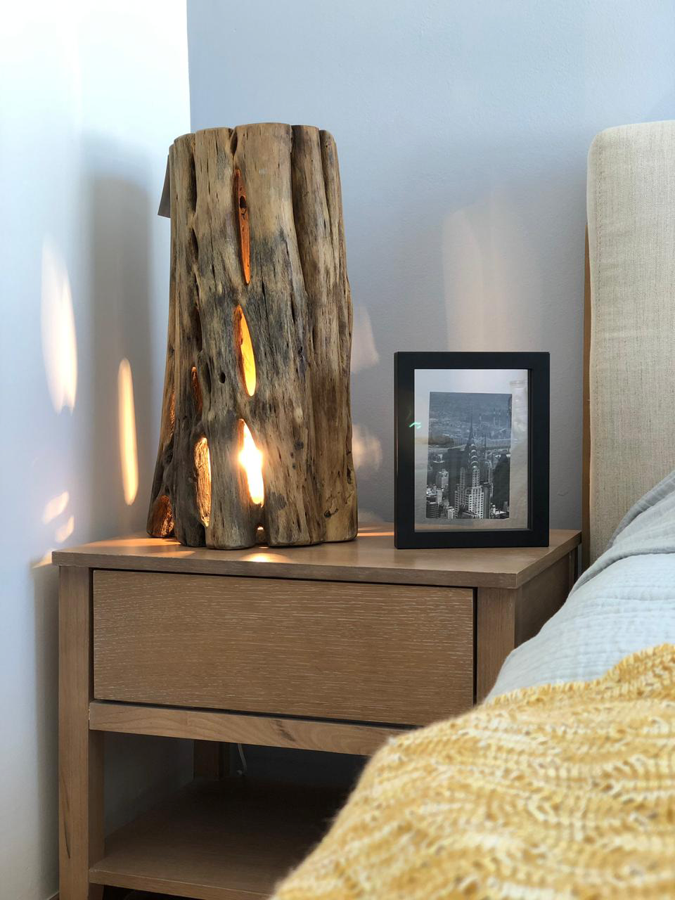 Lámpara De Madera De Cactus