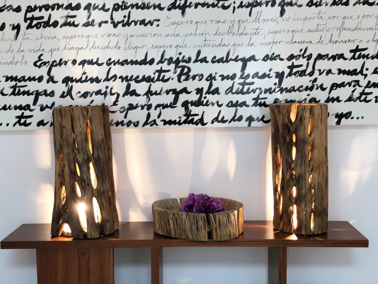 Lámpara De Madera De Cactus
