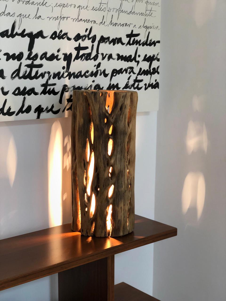 Lámpara De Madera De Cactus