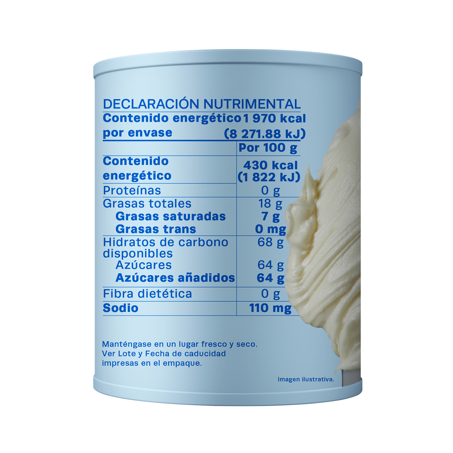 Betún Natural Mill sabor Vainilla 454g 4 pack