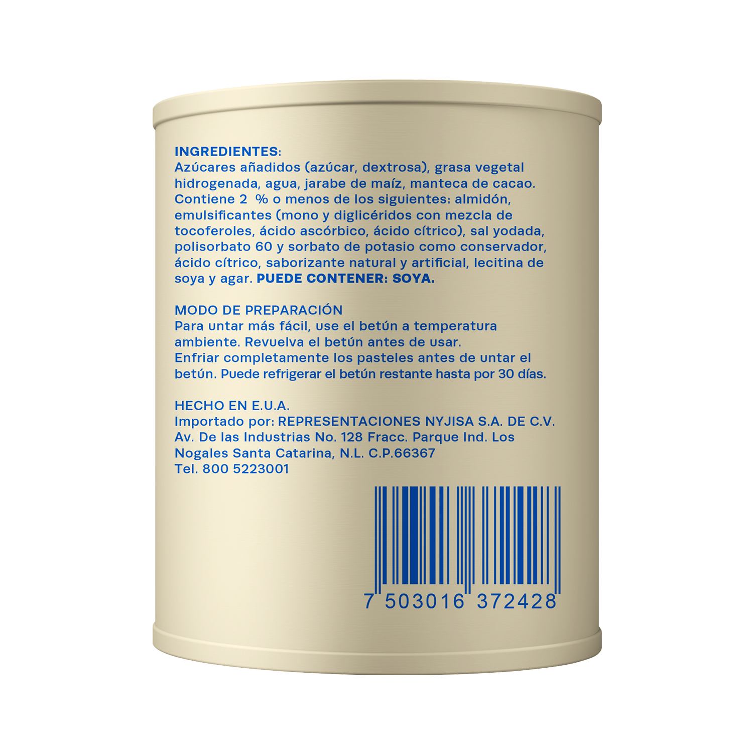 Betún Natural Mill sabor Chocolate 454g 4 pack