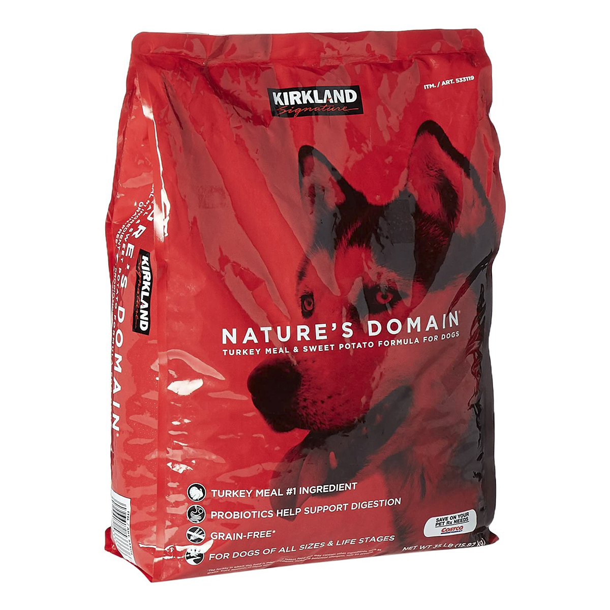 15kg Alimento para Perro con Pavo y Camote Natures Domain Kirkland CST