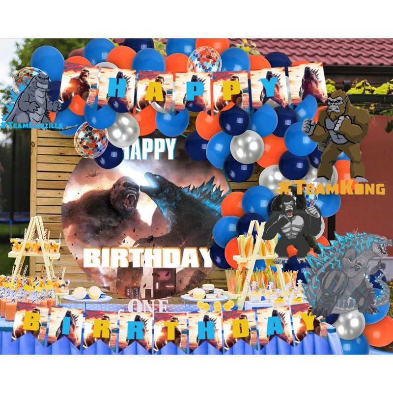 KIT DECORACIÓN CUMPLEAÑOS GODZILLA VS KONG