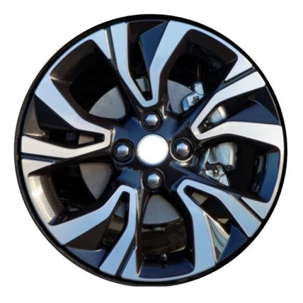 Rin de aluminio de 16" negro con detalles cromados