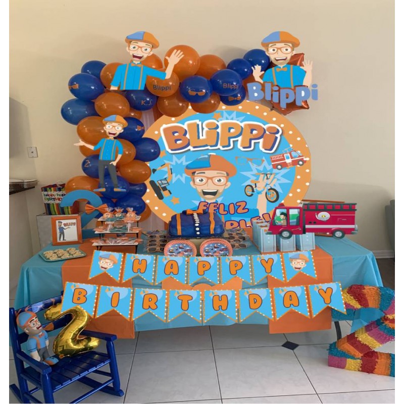 KIT DECORACIÓN CUMPLEAÑOS BLIPPI
