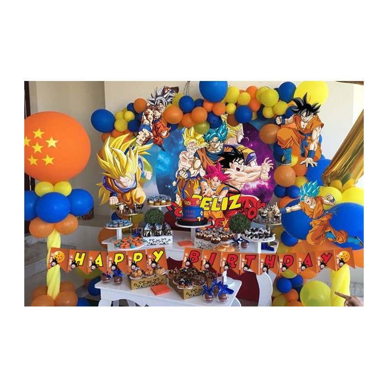 KIT DECORACIÓN CUMPLEAÑOS GOKU