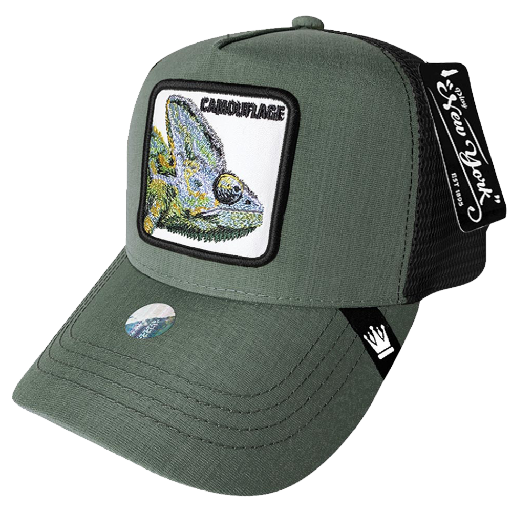 Gorra Trucker Play New York parche bordado animal CAMOUFLAGE