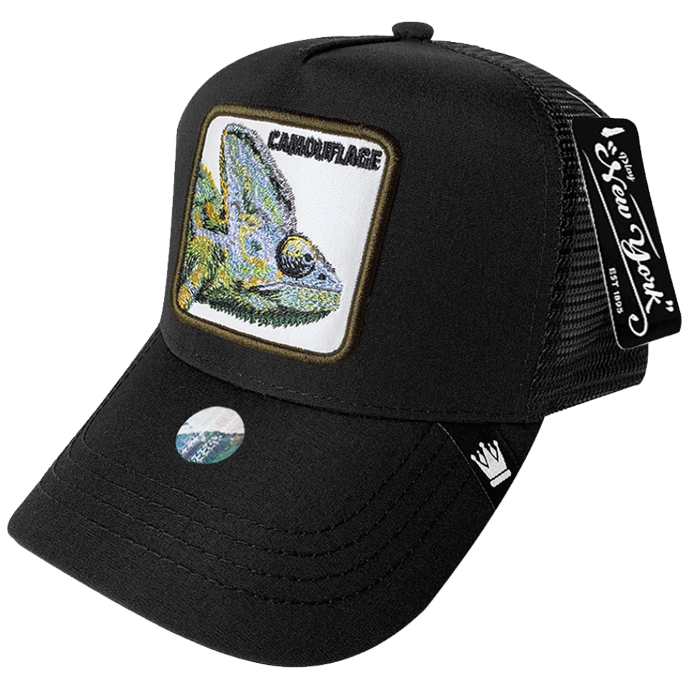 Gorra Trucker Play New York parche bordado animal CAMOUFLAGE