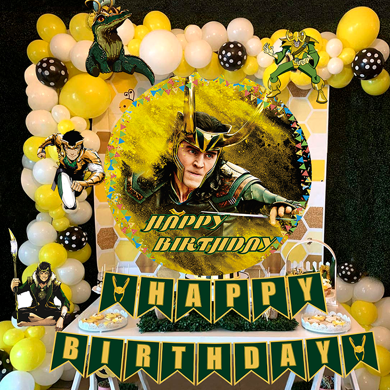 KIT DECORACIÓN CUMPLEAÑOS LOKI