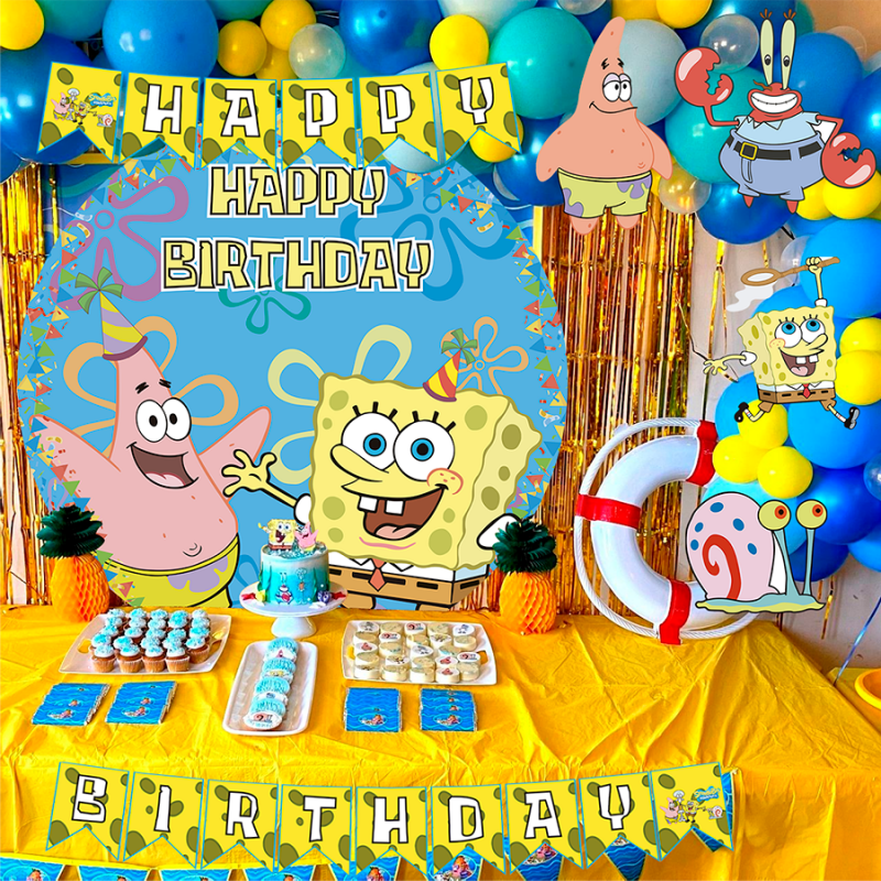 KIT DECORACIÓN CUMPLEAÑOS BOB ESPONJA