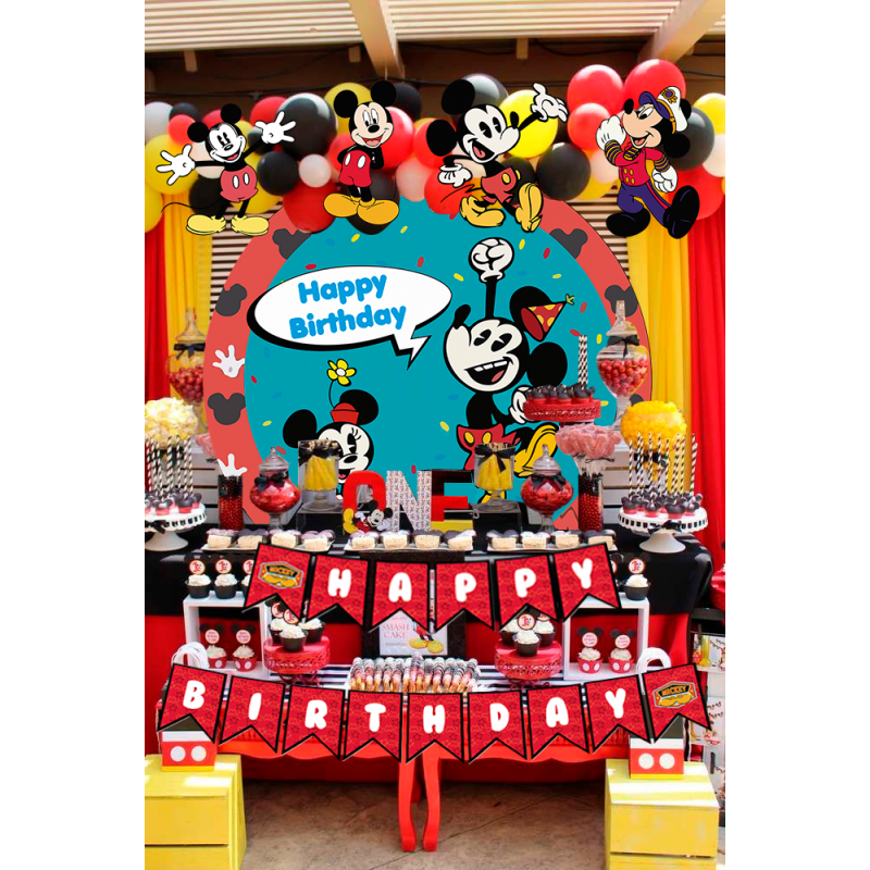 KIT DECORACIÓN CUMPLEAÑOS MICKEY MOUSE