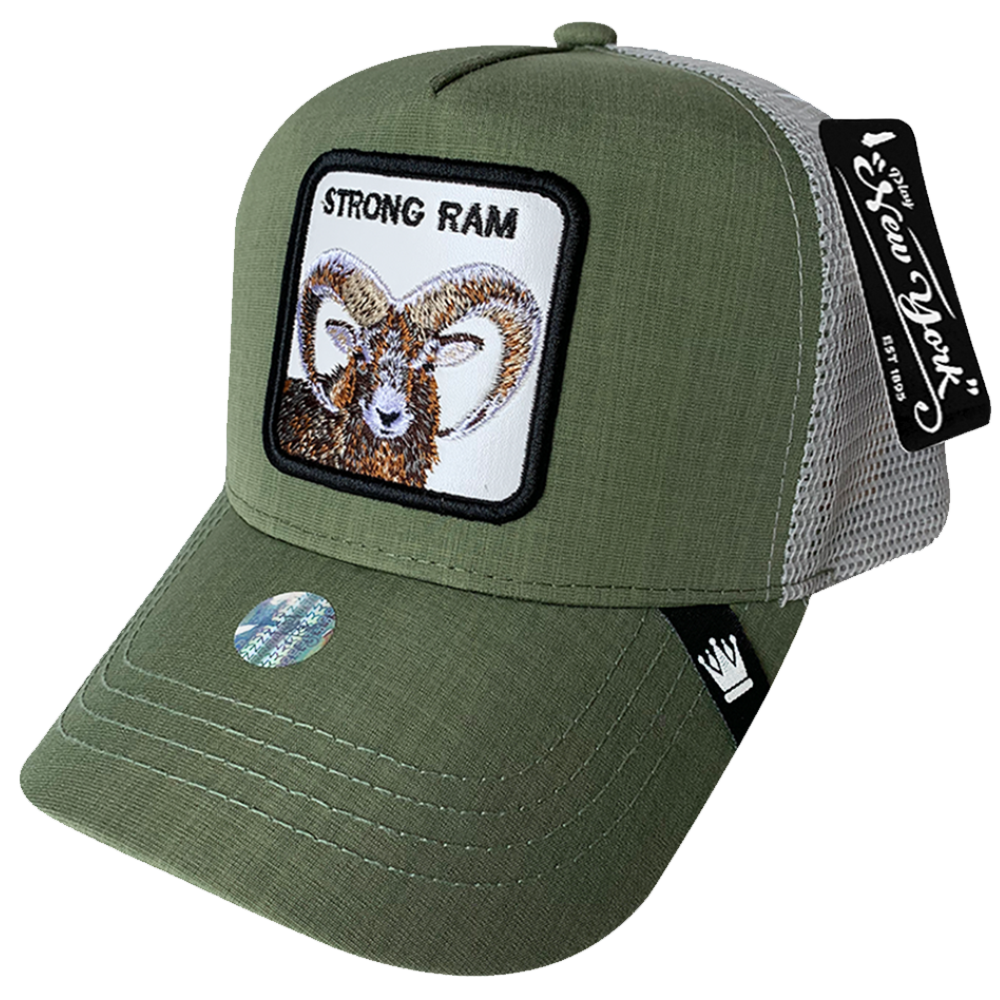Gorra Trucker Play New York parche bordado animal STRONG RAM