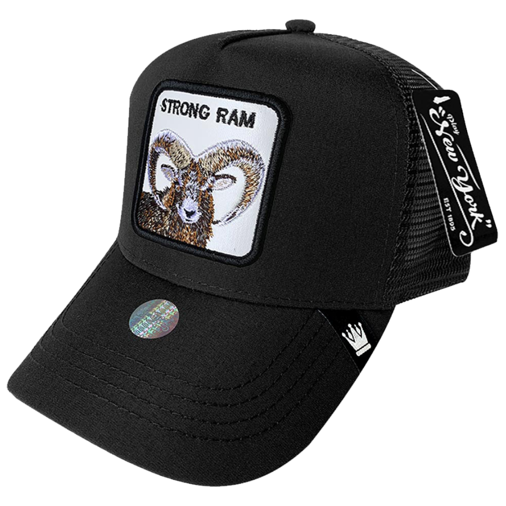 Gorra Trucker Play New York parche bordado animal STRONG RAM