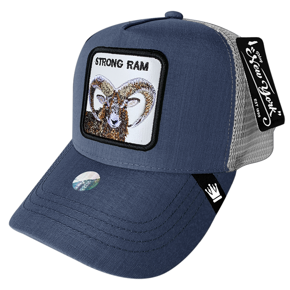 Gorra Trucker Play New York parche bordado animal STRONG RAM