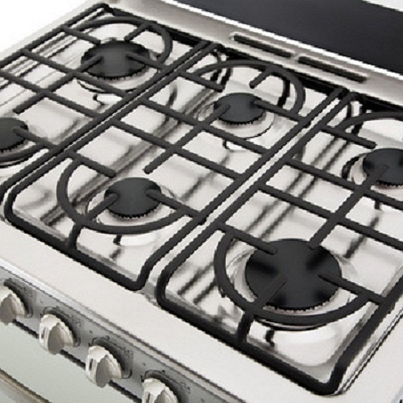 Juego de 6 perillas color  plata para Estufa  Mabe 