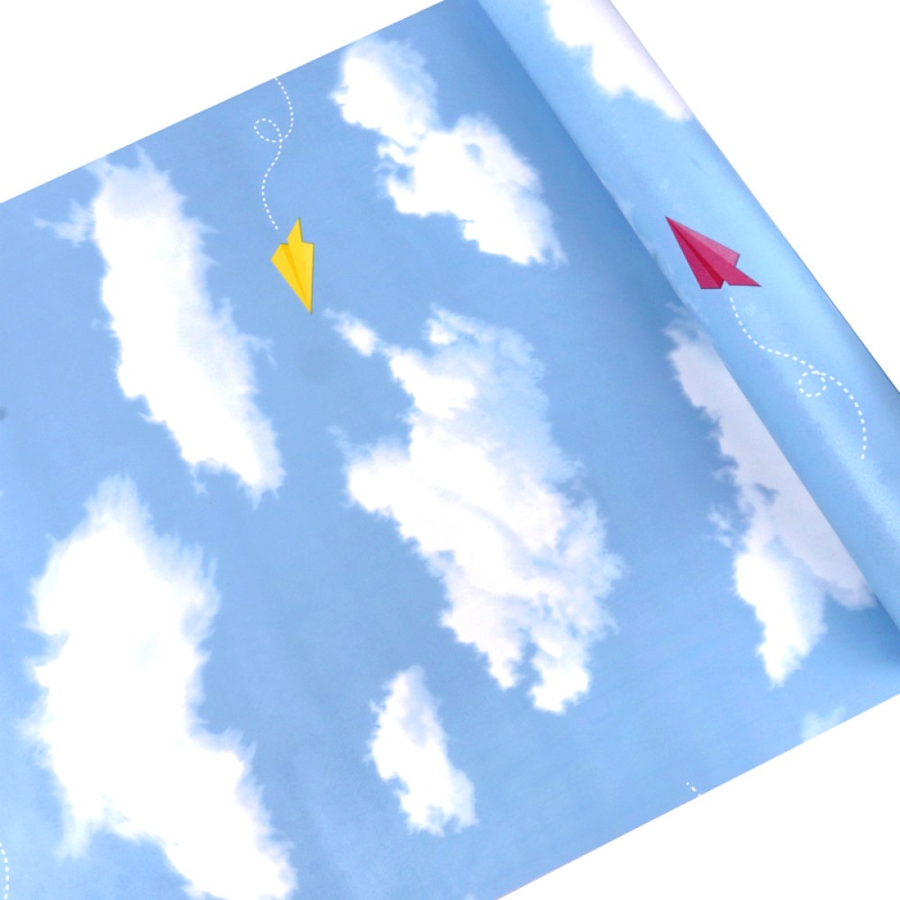 VINILO AUTOADHERIBLE PAISAJE NUBES CIELO 10m X 45cm TP62