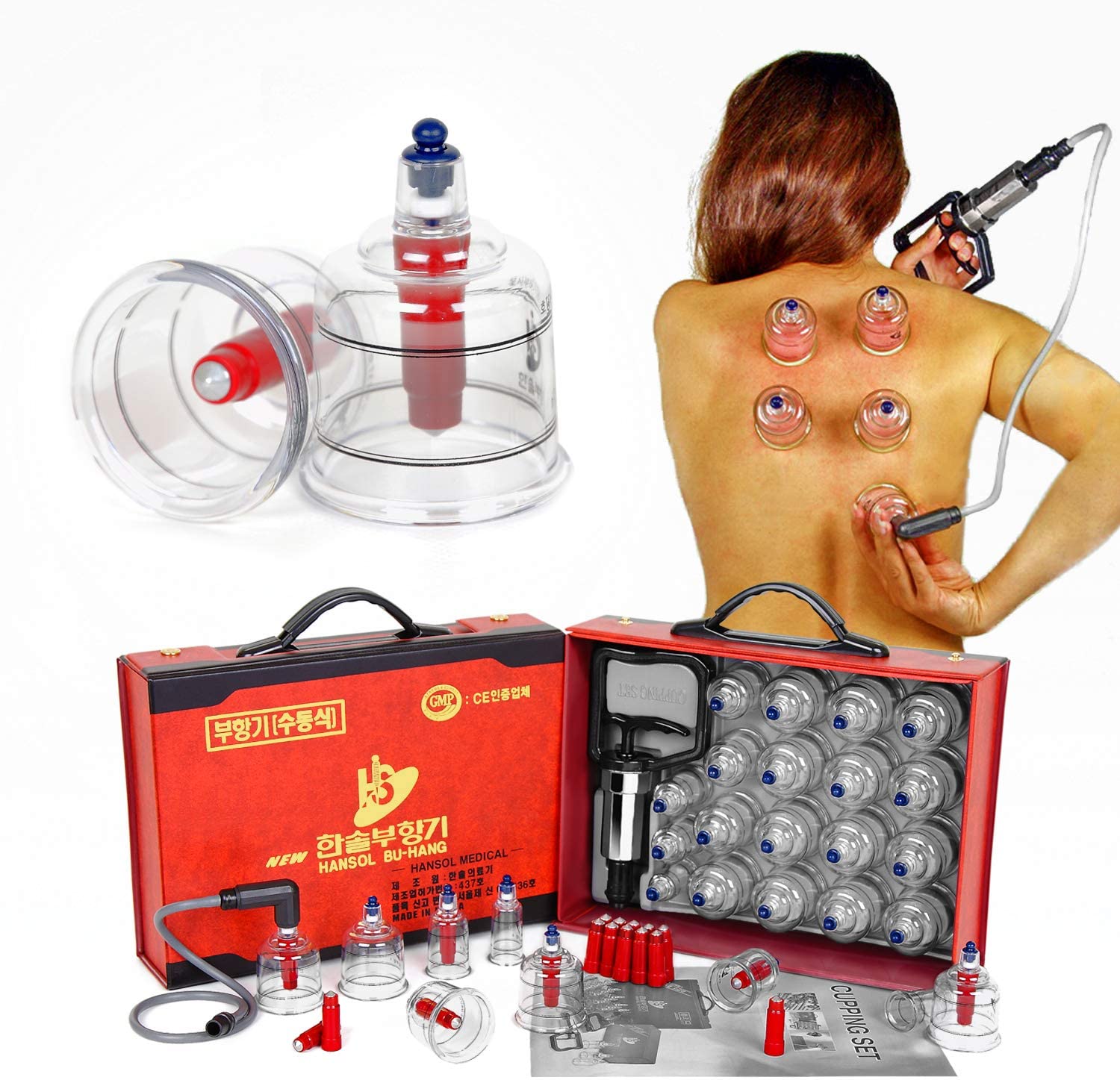 Hansol Equipo Profesional De Ventosas Terapias Alternativas 19 copas