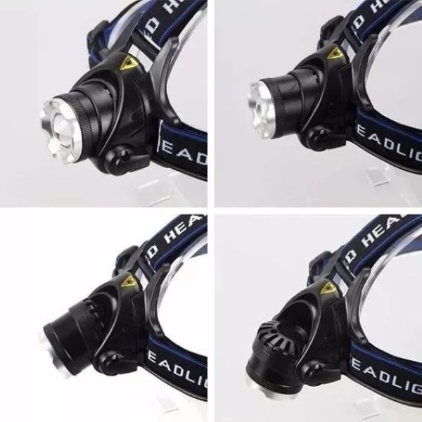 Lampara Minera Led T6 Recargable. foco giratorio, 3000 Lumens