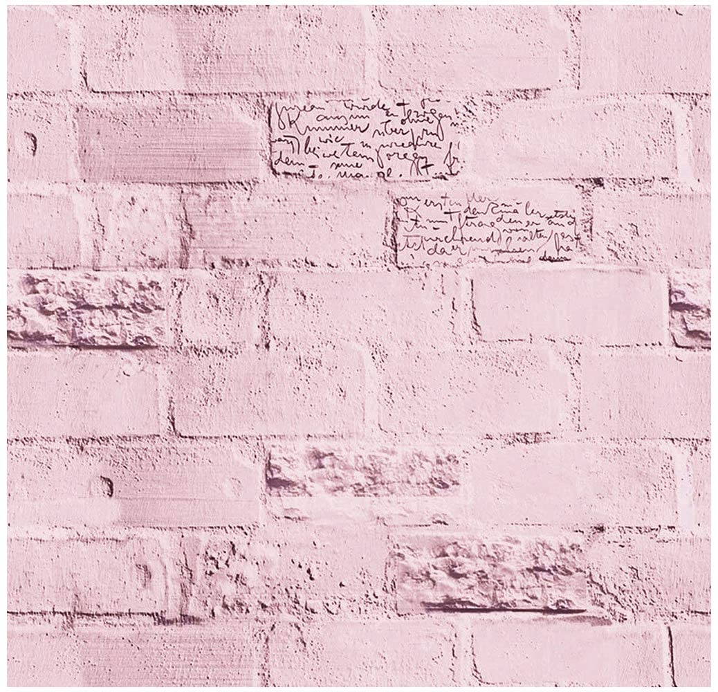 Papel Tapiz Autoadhesivo Tabique Vintage Rosa 10m X 45cm TP16