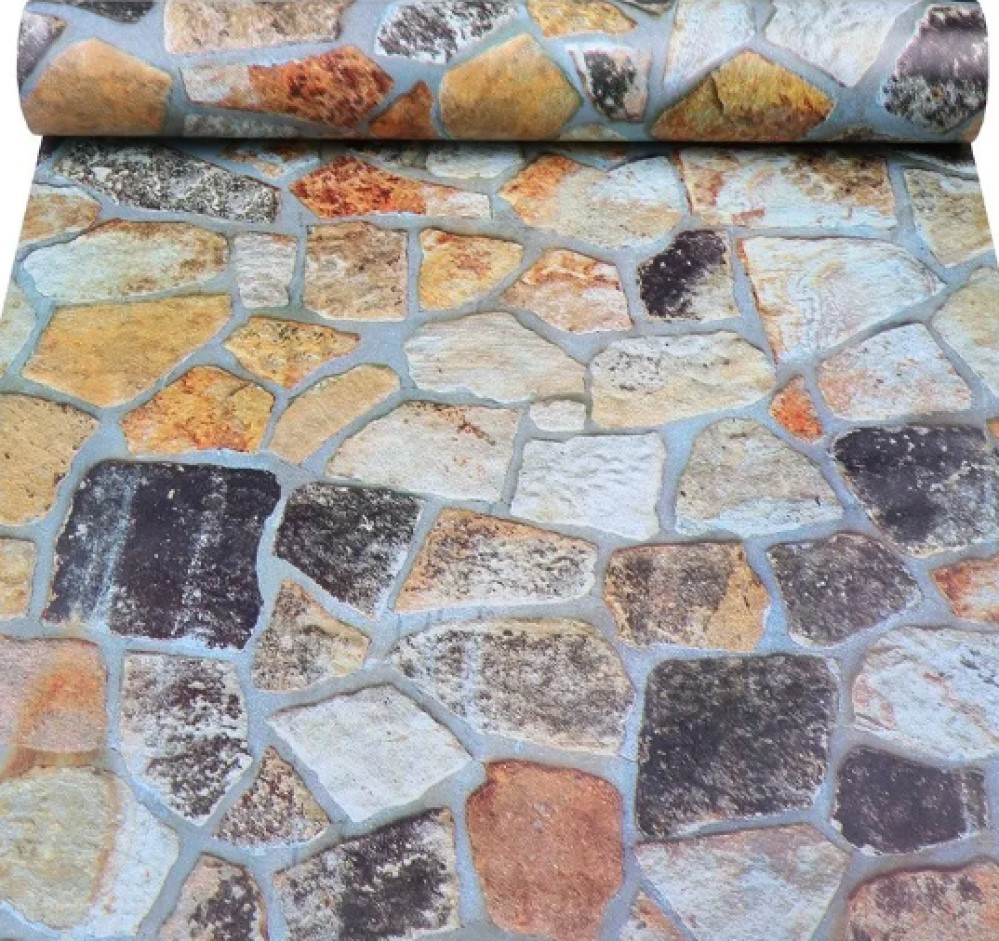 Papel Tapiz Autoadhesivo Piedras de Rio 10m X 45cm TP18