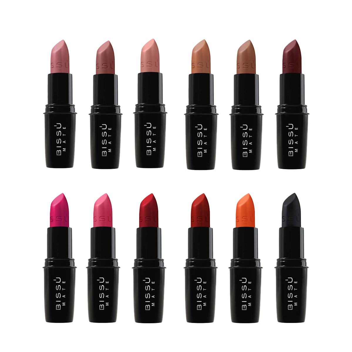 Set Labiales Mate Bissu (Kit Mayoreo 60 piezas) Tonos Varios