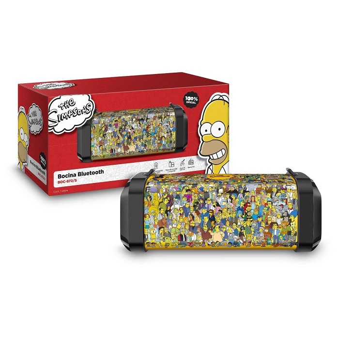 Bocina Bluetooth mini bazooka con reproductor USB/microSD The Simpsons