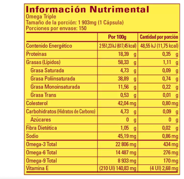 Triple Omega - Omega 3, 6, 9 Nature Made 150 Casp de E. U. A
