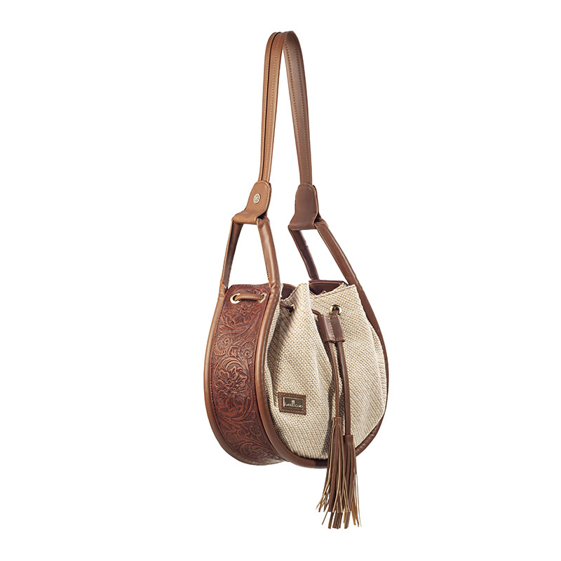 Bolso AngeLozano de Piel Telar o Yute Modelo Ana