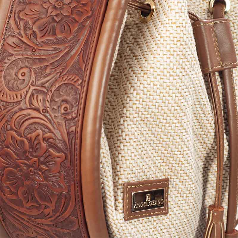 Bolso AngeLozano de Piel Telar o Yute Modelo Ana