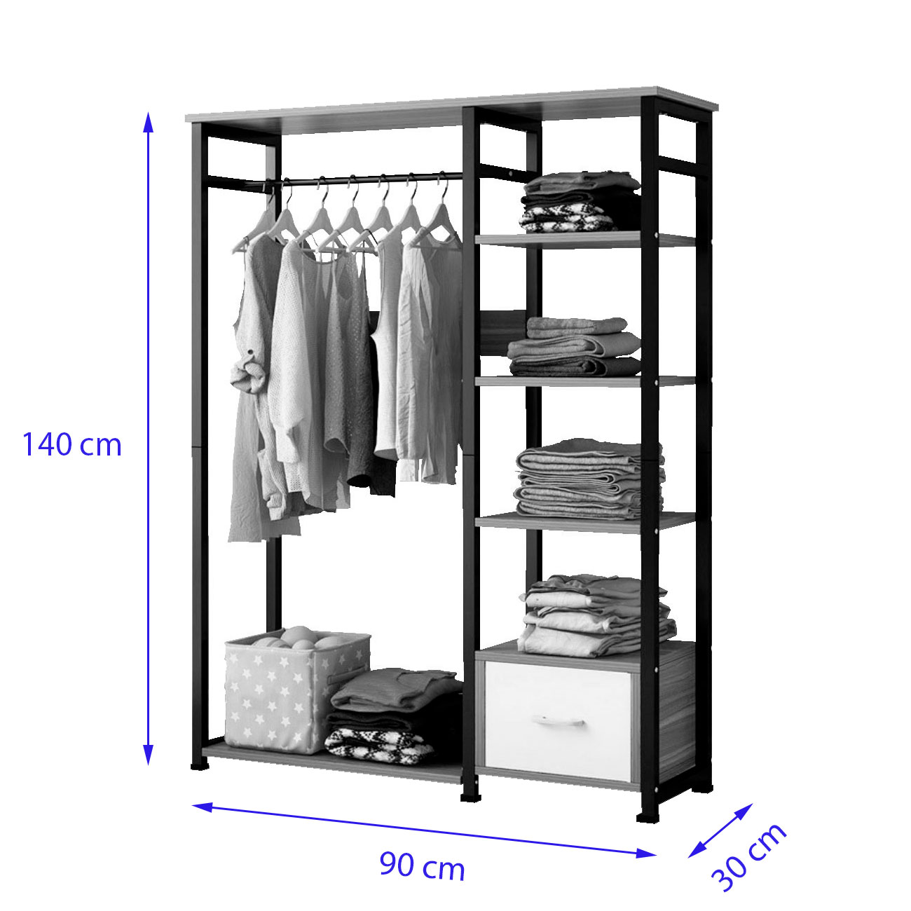 Clóset Ropero Moderno Minimalista Industrial Bossa Jay
