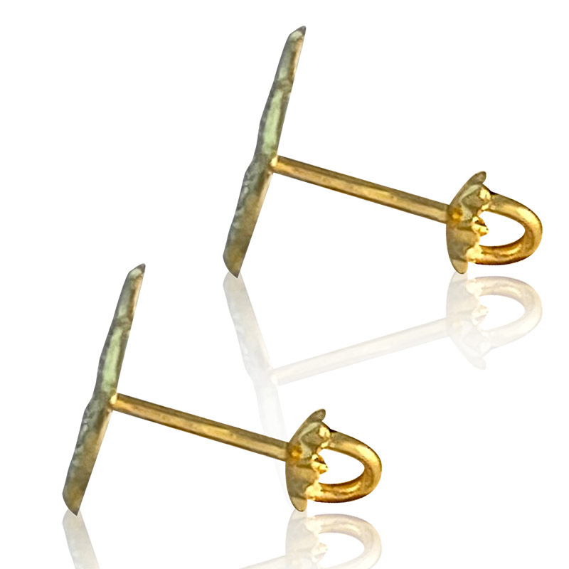 Hermoso Arete Broquel Gemelo Niña Oro 18k Laminado #171 638-675 En Forma De Fresa Con Detalles En Relieve