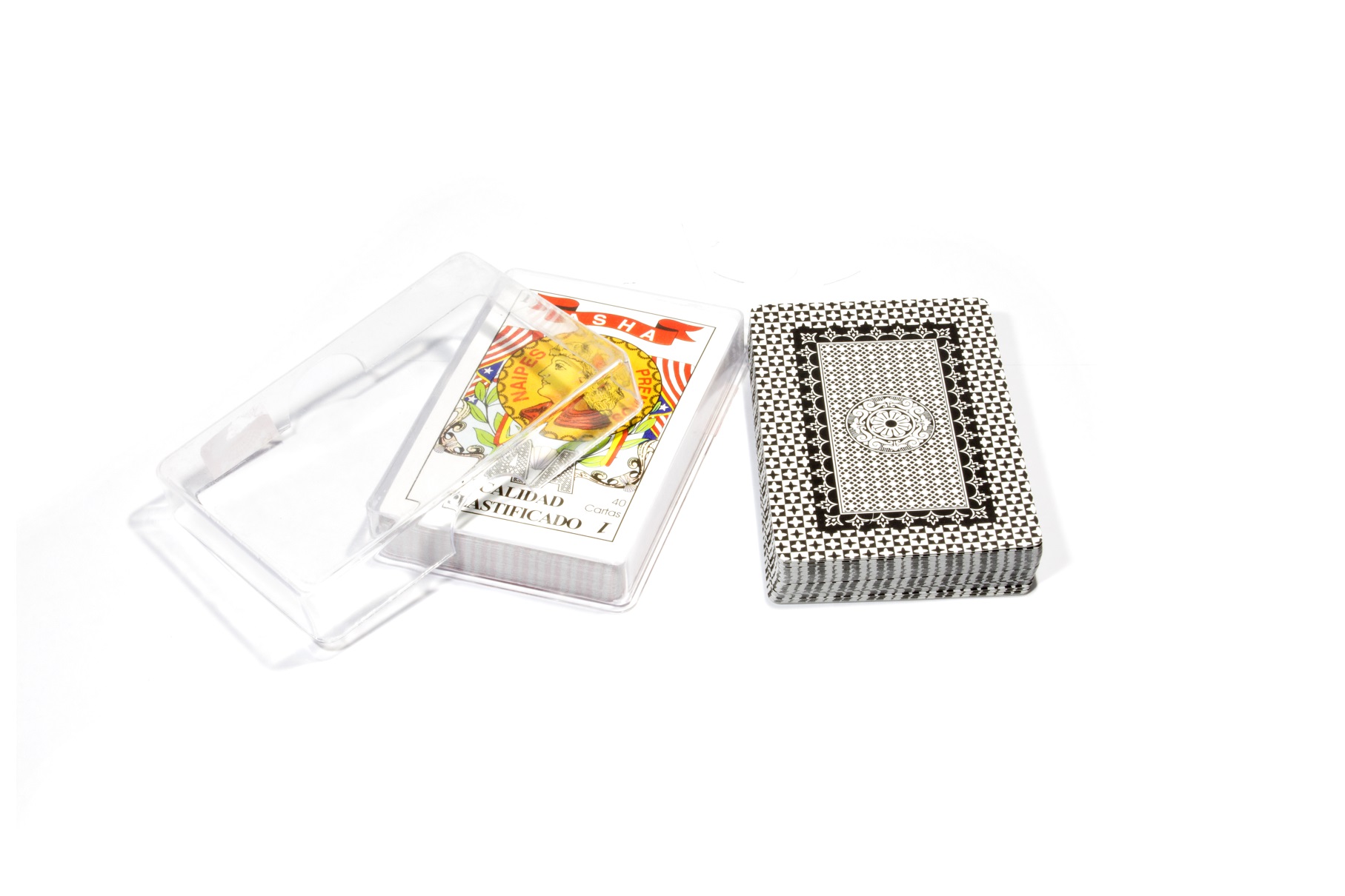 Baraja Española: Color Negro. Estuche Acrílico